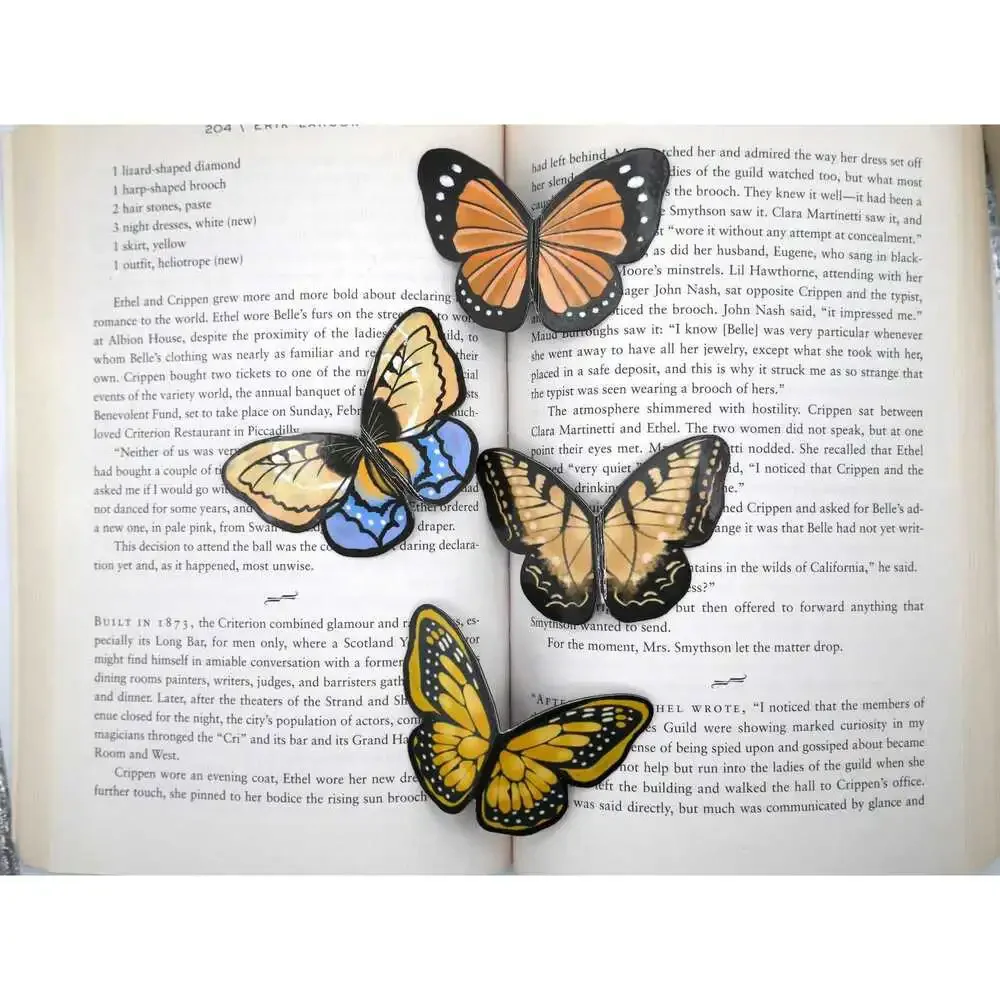 Magnetic Butterfly and Moth Bookmarks (Set of 3)